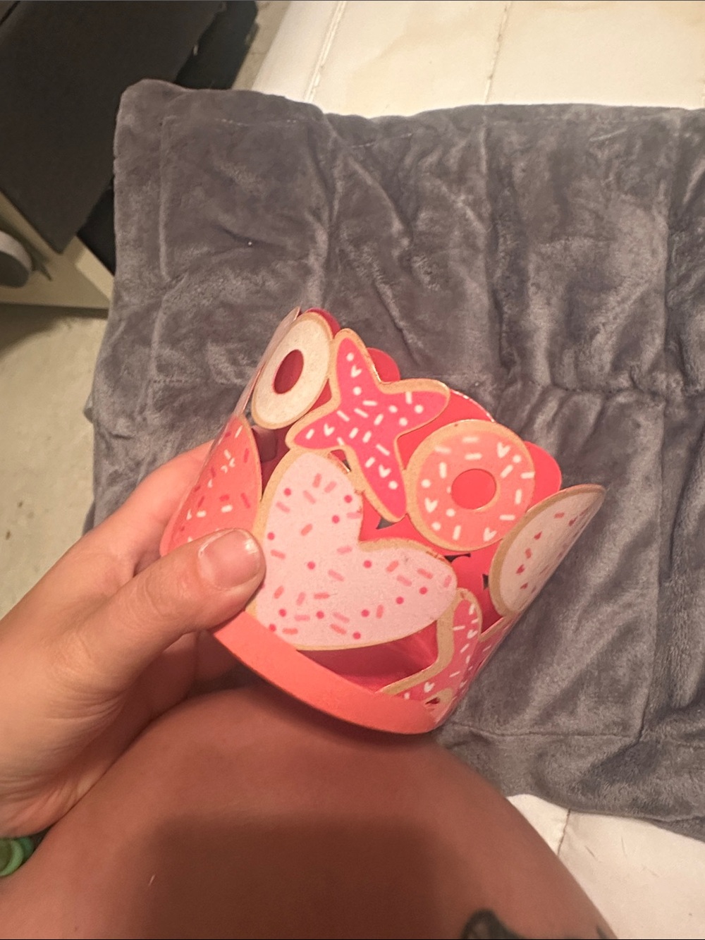 Kohl's Pink Donut Heart Decorative Crown